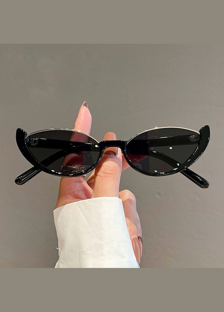 Жіночі окуляри сонцезахисні стильні чорний колір котяче око LIGHT (315889599)