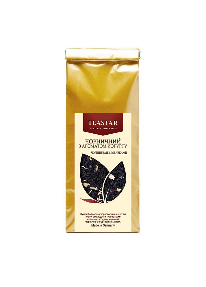 Чай Черничный ароматом йогурта чай черный с добавками рассыпной 50г 63889 Tea Star (284722958)