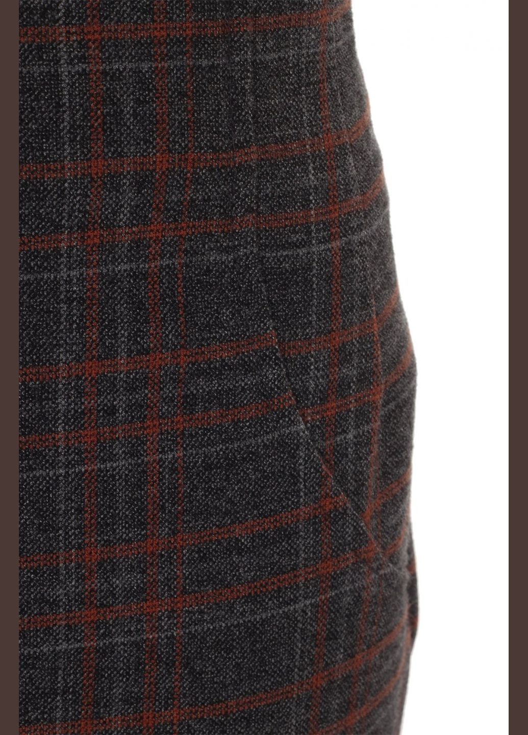 Темно-серая повседневная утепленная женская юбка миды (ll31865584) LadyLike