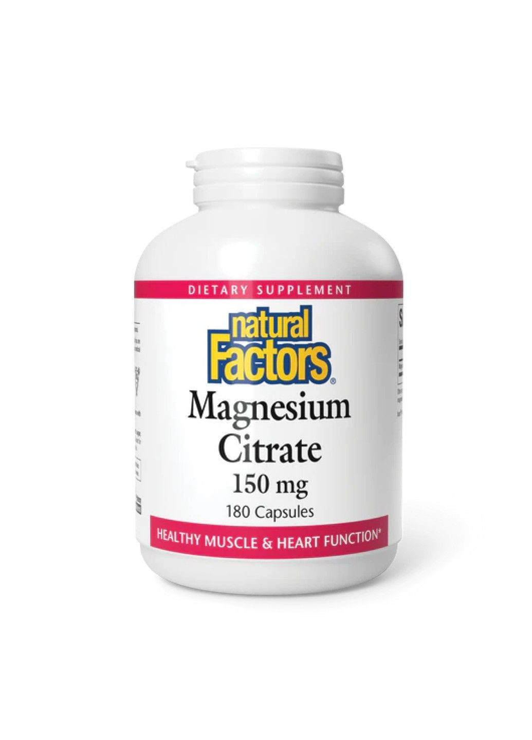 Цитрат магния, 150 мг, 180 капсул Natural Factors (347600727)