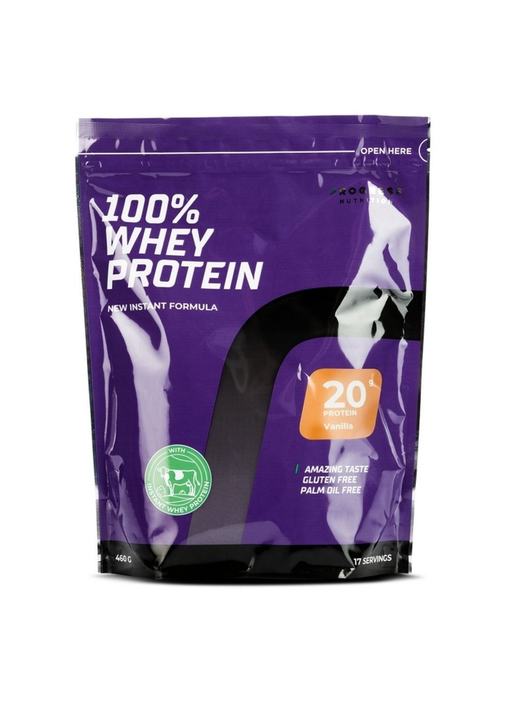 Протеїн 100% Whey Protein, 460 грам Ваніль Progress Nutrition (293340096)