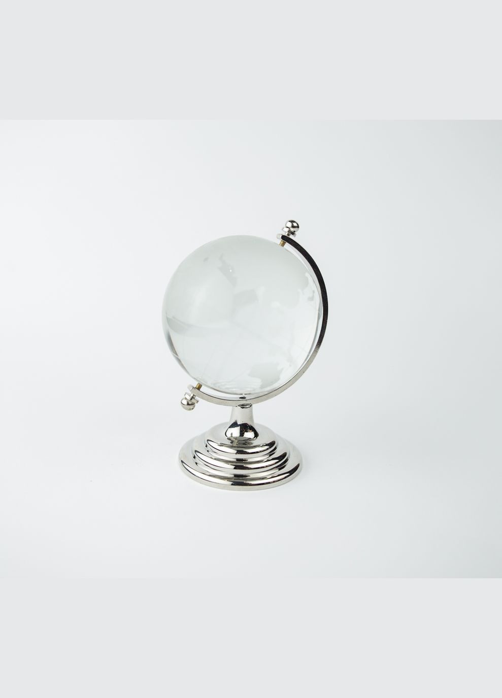 Декоративний глобус із кришталю на металевій підставці см (SJ046 silver) Гранд Презент (279624857)