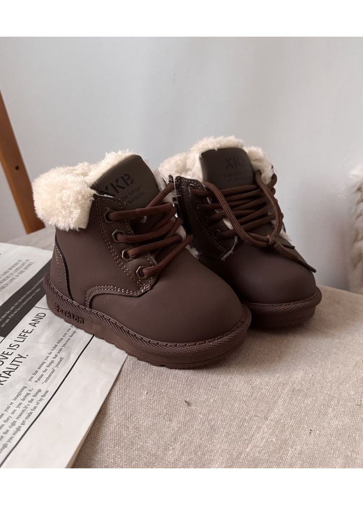 Черевики зимові дитячі колір коричневий 10987 No Brand (370499858)