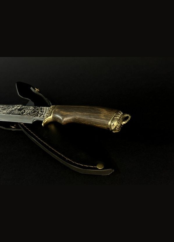 Нож охотничий с бронзовым наконечником Скорпион 222k12 рукоятка дерево дуб NB Art (346152145)