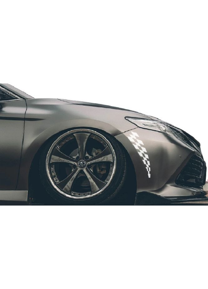 Полосы на крыло авто 3D TUNING STUDIO Шахматка B 300х70х0.060мм=2штуки No Brand (362499683)