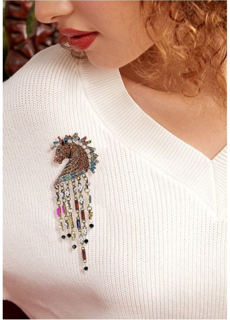 Роскошная большая брошь лошади, 1771 No Brand (369504995)