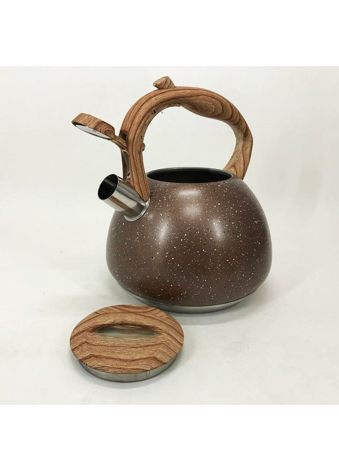 Чайник со свистком UN-5306 2,7л мрамор, качественный чайник для газовой плиты. Цвет: Unique (365813140)