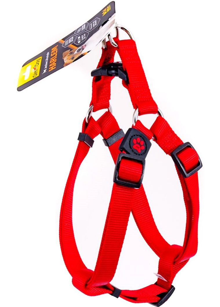 Шлей для собак Harlem X 1.5х45-63 см нейлон Красный (8009632059020) GimDog (320741302)