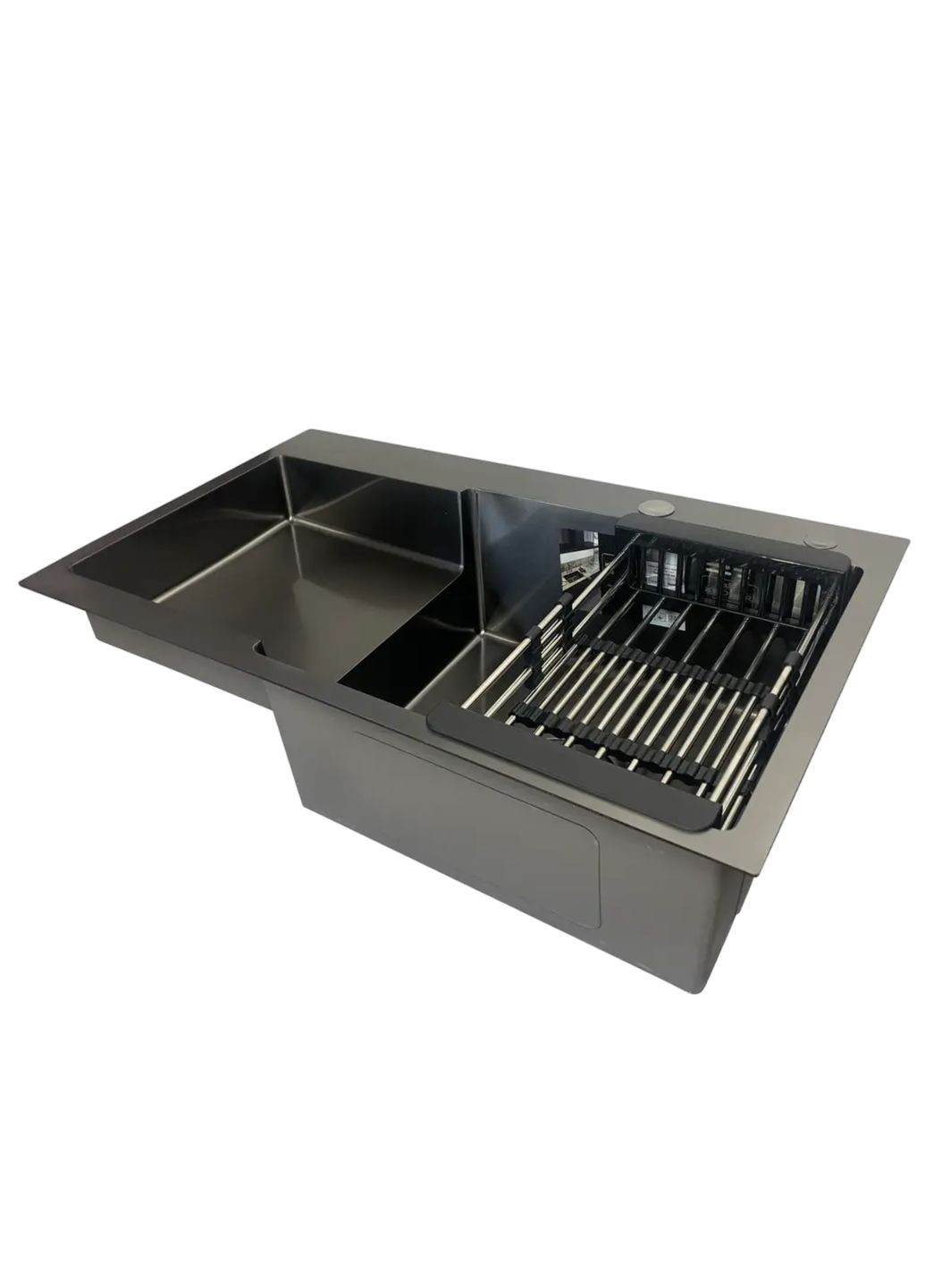 Комплект кухонной мойки KRP Schwarze-78Х48RHM PVD R Kroner (336939158)