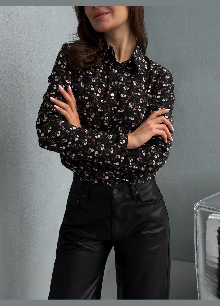 Чёрная женская блузка FINO Mode