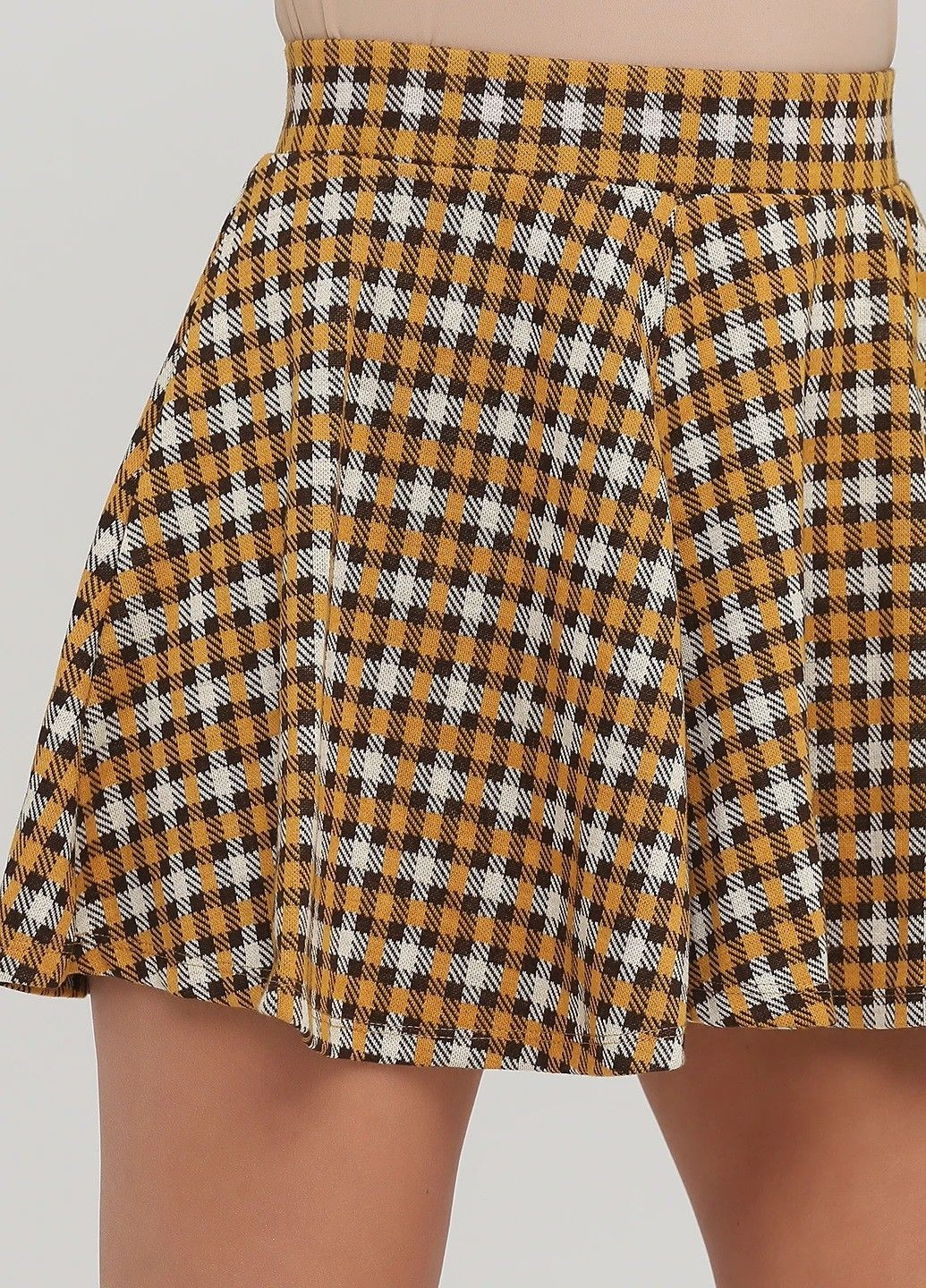 Горчичная в клетку юбка C&A