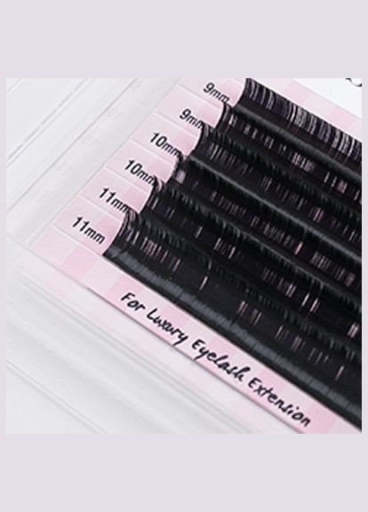 Вії для нарощування mini вигин D-0.15 мікс 9-11 чорні Lash Secret (314932856)