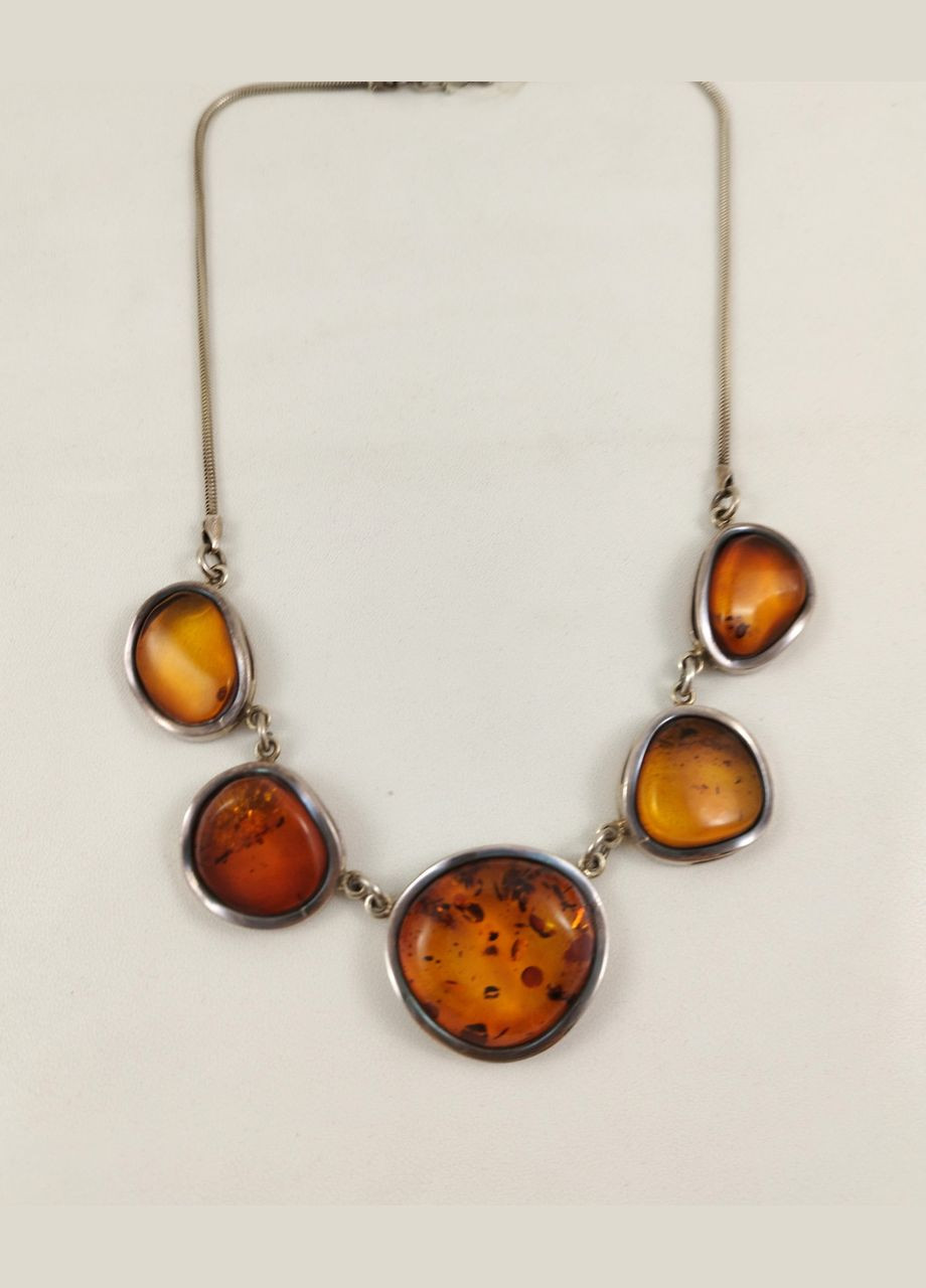 Кольє срібне з бурштином 1009NEC-k Shatlen Кольє (341319939)