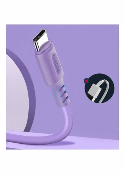 Дата кабель USB 2.0 AM to TypeC 1.0m soft silicone violet (CW-CBUC044-PU) Colorway usb 2.0 am to type-c 1.0m soft silicone violet (268147375)