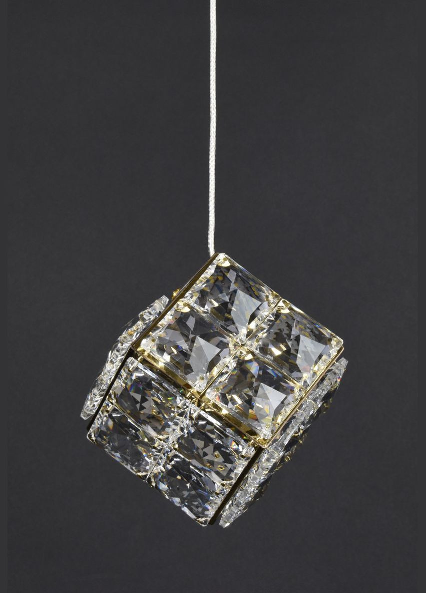 Люстра світлодіодна підвісна LED світильник для квартири на стелю лед 28211 Латунь 18-150х15х15 см. Sunnysky (364495387)