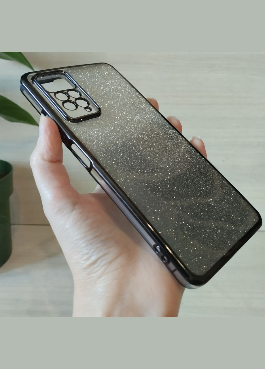 Чохол для xiaomi redmi Note 11 pro жіночий силіконовий блискучий (сірий) No Brand (304053816)