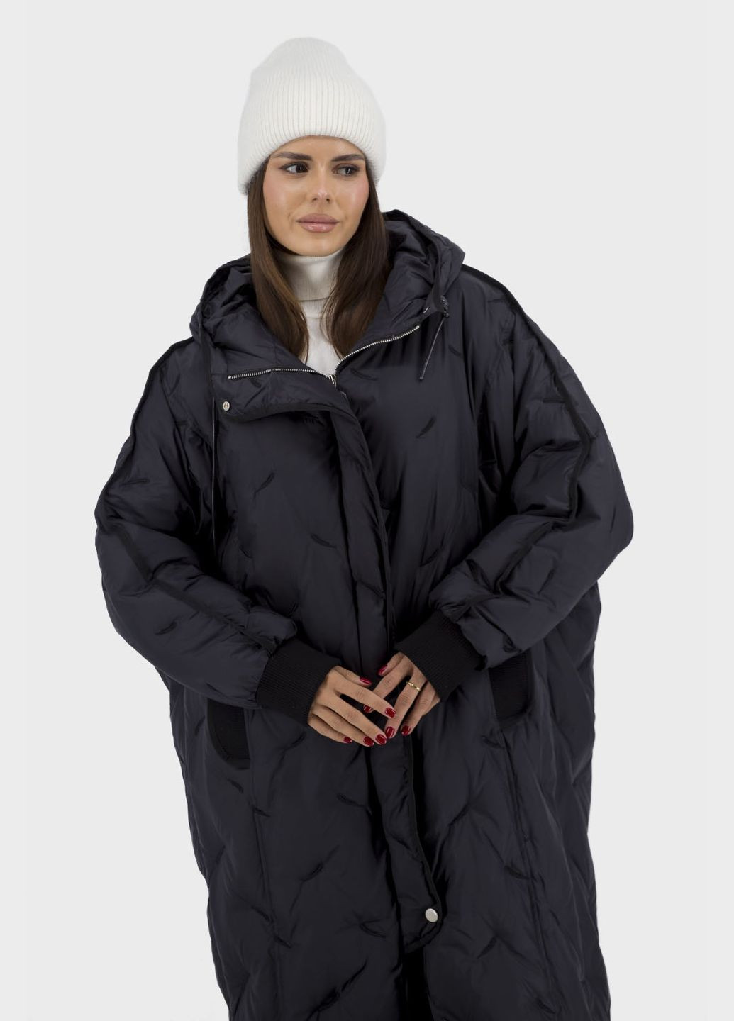 Черный демисезонный Пуховик Basic