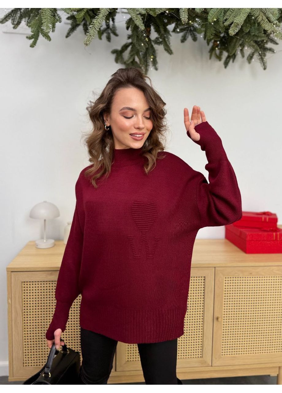 Бордовий жіночий светр туреччина Osoblyva