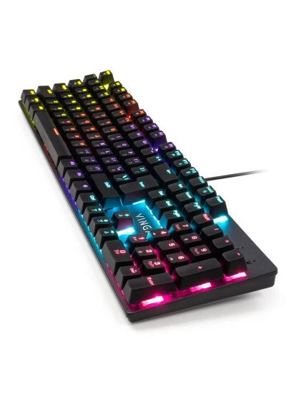 Клавіатура KBGM-100 LED Blue Switch USB Black (KBGM-100 Black) Vinga (400752747)