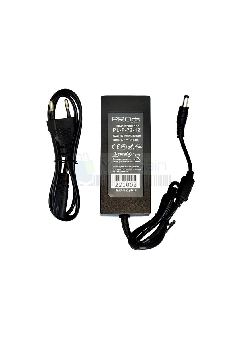 Импульсный блок питания 12В 6А (72 Вт) Series "P" штеккер 5.5х2.5 мм PROLUM (361067910)