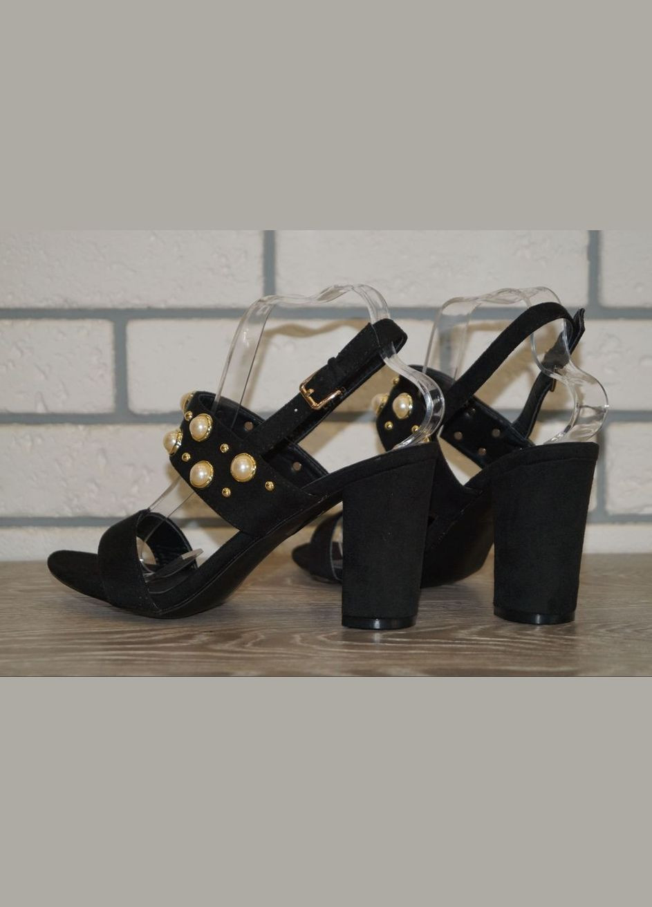 Босоніжки замшеві жіночі чорні Kamengsi (322261241)