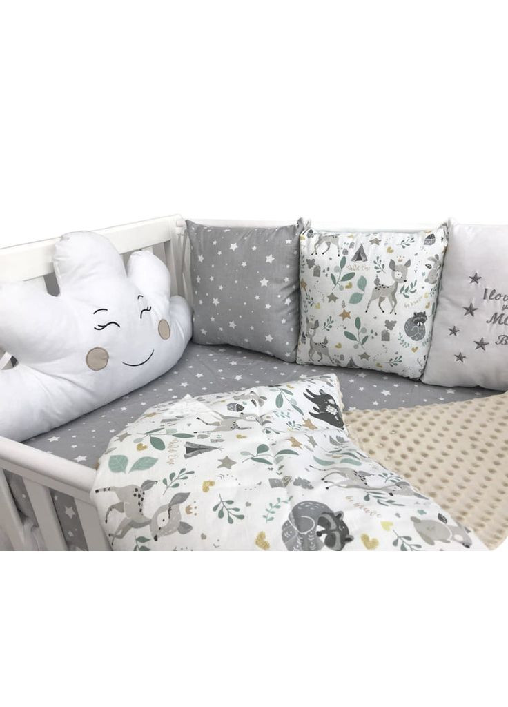 Детский комплект в кроватку "Зверюшки" Moontime (354827205)