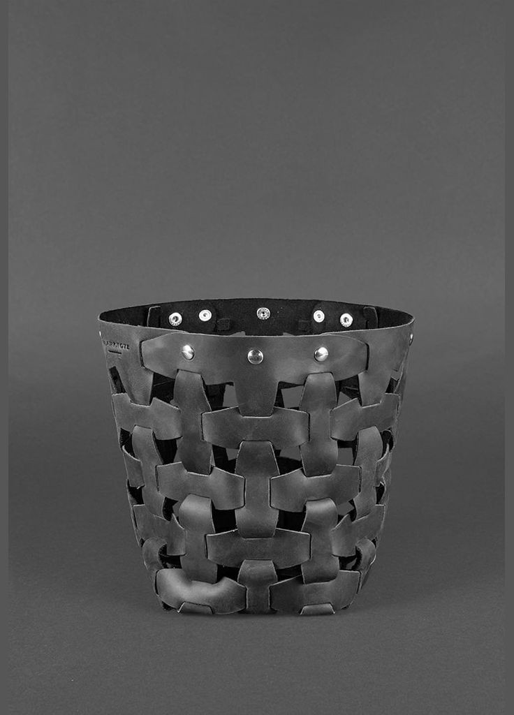 Шкіряна плетена жіноча сумка Пазл M чорна Crazy Horse (A-026652) BlankNote кросс-боди (327874183)