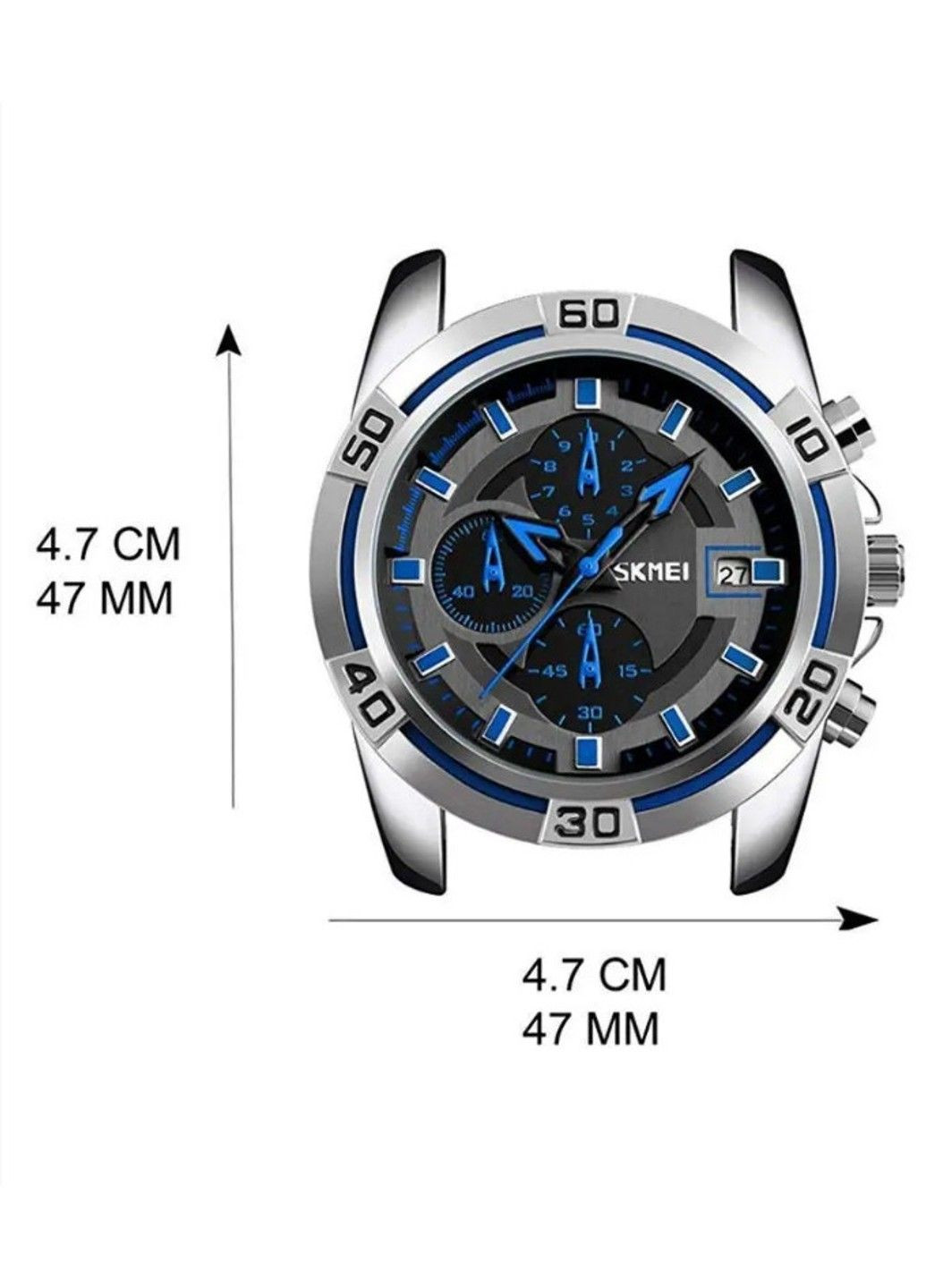 Мужские часы 9156 avalon черный с синим Skmei (313653869)