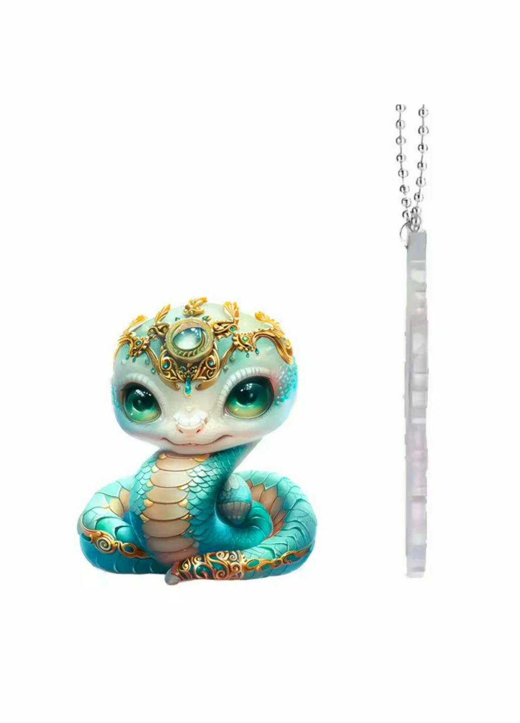 Брелок - підвіска на ключі у вигляді символу року за Китайським гороскопом з акрилу рік ЗМІЇ No Brand (314813440)