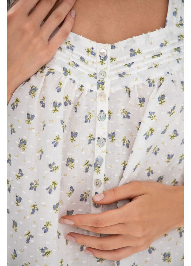 Сорочка нічна жіноча батистова з принтом квітів принт квіти 806183 German Volf 25068 (369496536)