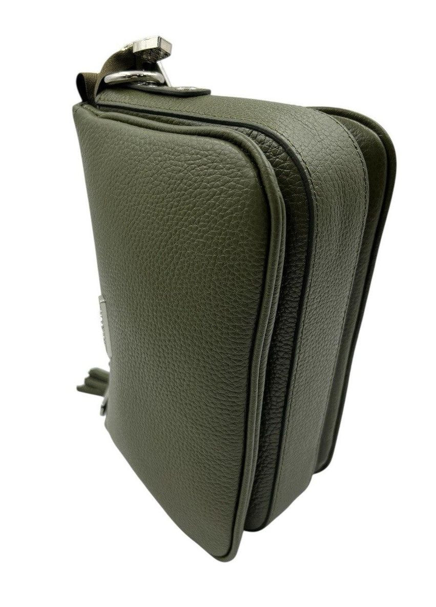 Сумка женская кожаная кросбоди оливковая 5069 Karya (368801406)