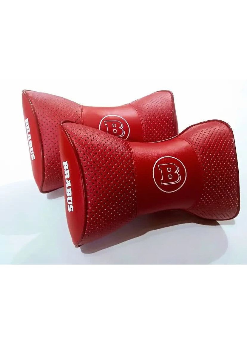 Подушка подголовник BRABUS красный 2шт No Brand (361135248)