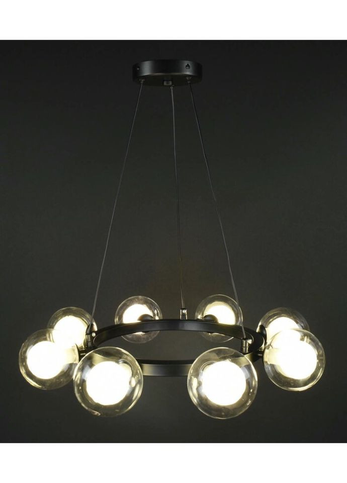 Люстра подвесная на 8 лампочек 27914 Черный 25-130х54х54 см. Sunnysky (335975239)