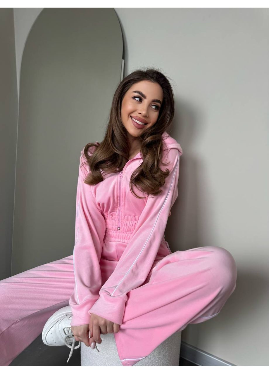 Костюм Турецкий велюр,штаны палаццо и кофта укороченная Україна (355268086)