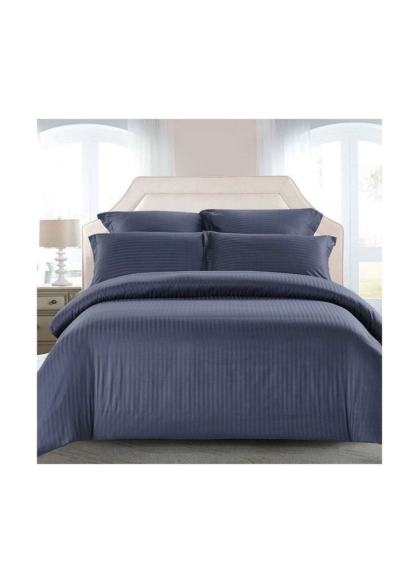 Двуспальное постельное белье Auera СТРАЙП САТИН KARA 175х210см Moka textile (308071696)