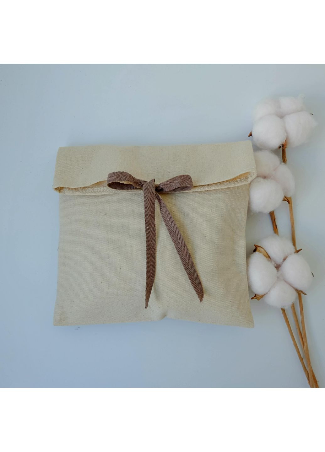 Подарочный мешок, текстильный мешочек для упаковки хранения коричневая лента No Brand (355471245)