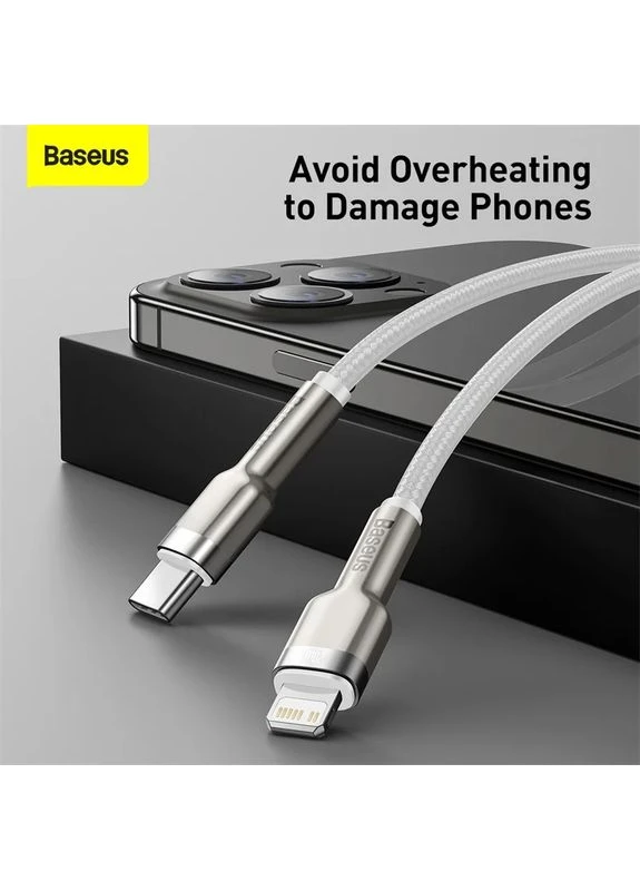Кабель Type-C to Lightning Baseus Cafule 20W 2m цинковий сплав No Brand (402844115)