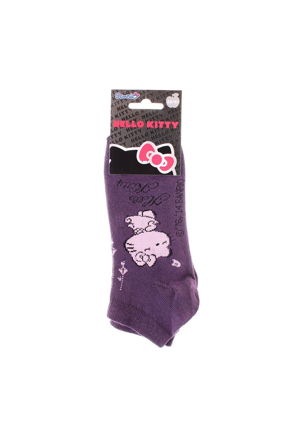Фіолетові шкарпетки hk perle 1-pack violet Hello Kitty однотонні (333961757)