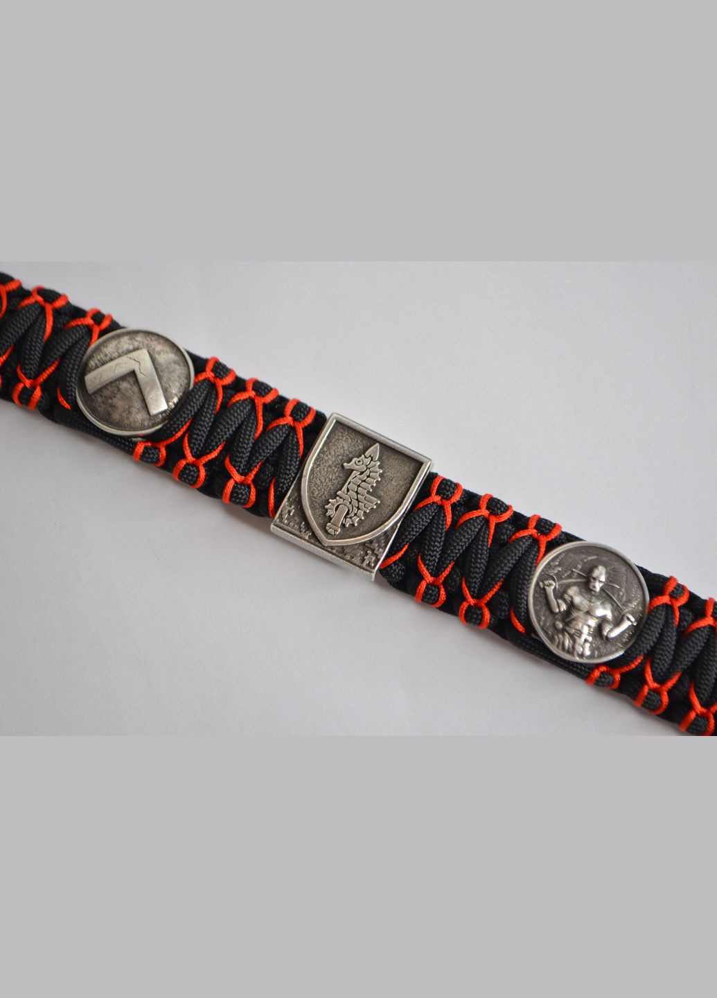 Браслет с гравировкой, волком, символом 73 морского центра, казаком из мельхиора + брелок в подарок No Brand (341738844)