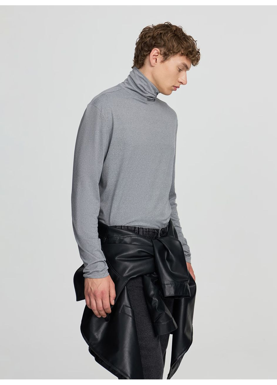 Серый демисезонный лонгслив Terranova