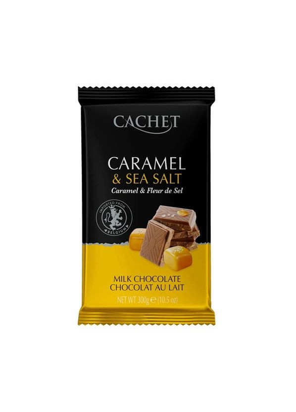 Шоколад Caramel &Sea Salt молочний карамель та сіль 300г. Cachet (349811319)