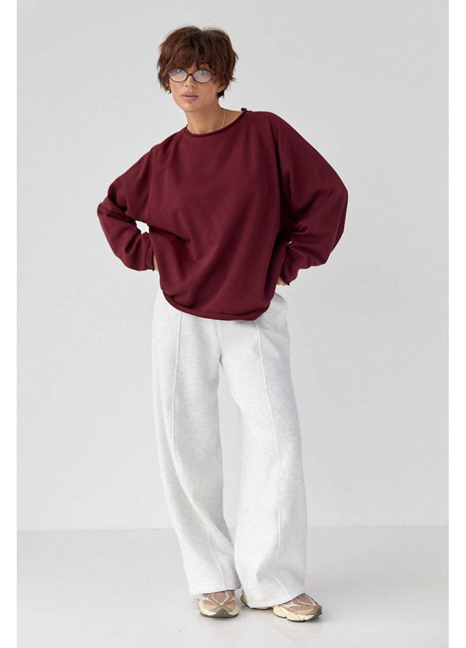 Жіночий лонгслів вільного крою з рукавами-реглан Lurex (371334058)