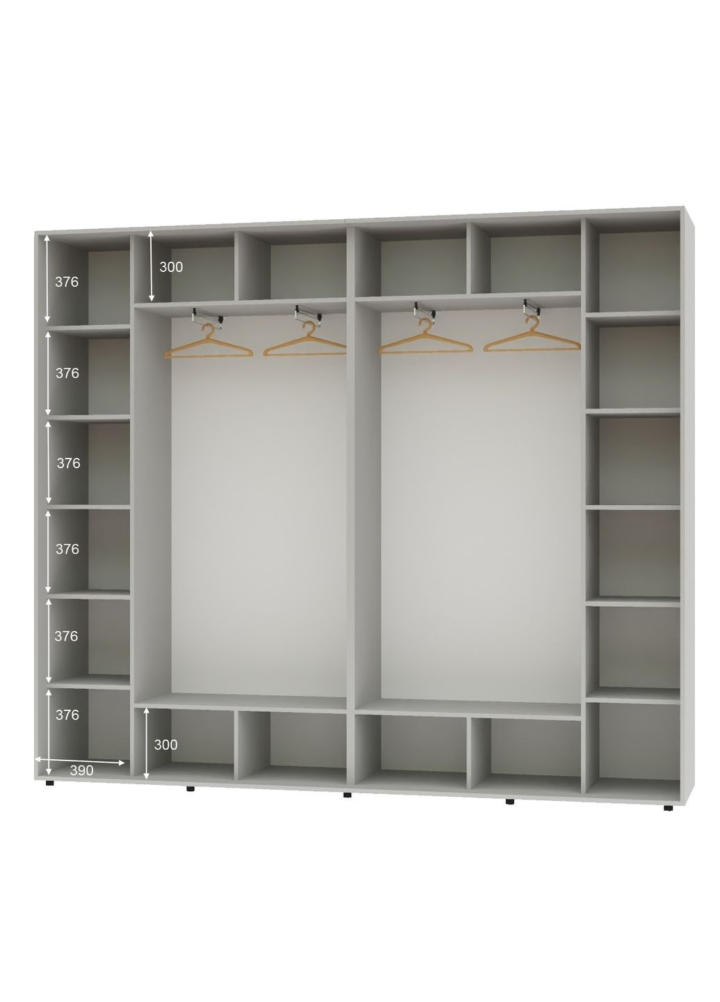 Шафа-купе чотиридверна 280*45*220 Сірий 2 Дзеркала з піскострумним малюнком/2 Дзеркала Алекса (360478089)