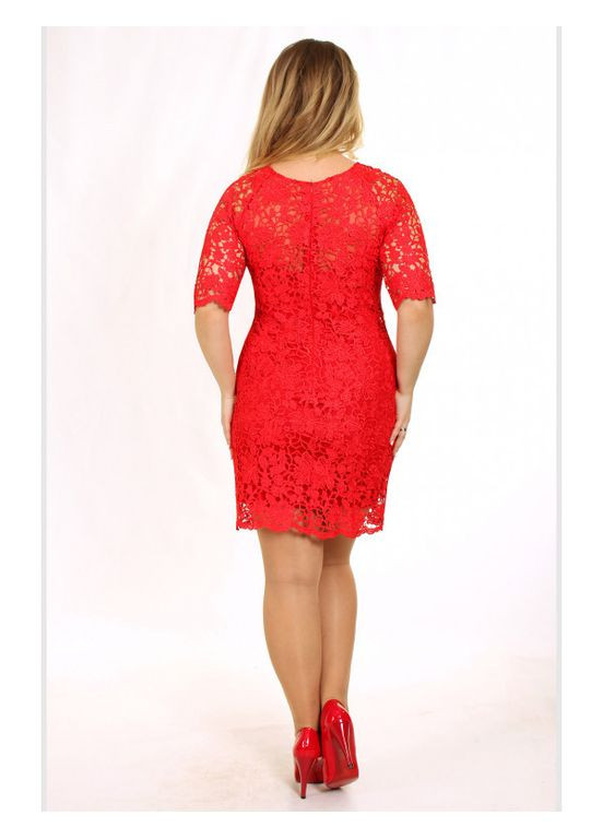 Красное коктейльное сукня Modna KAZKA