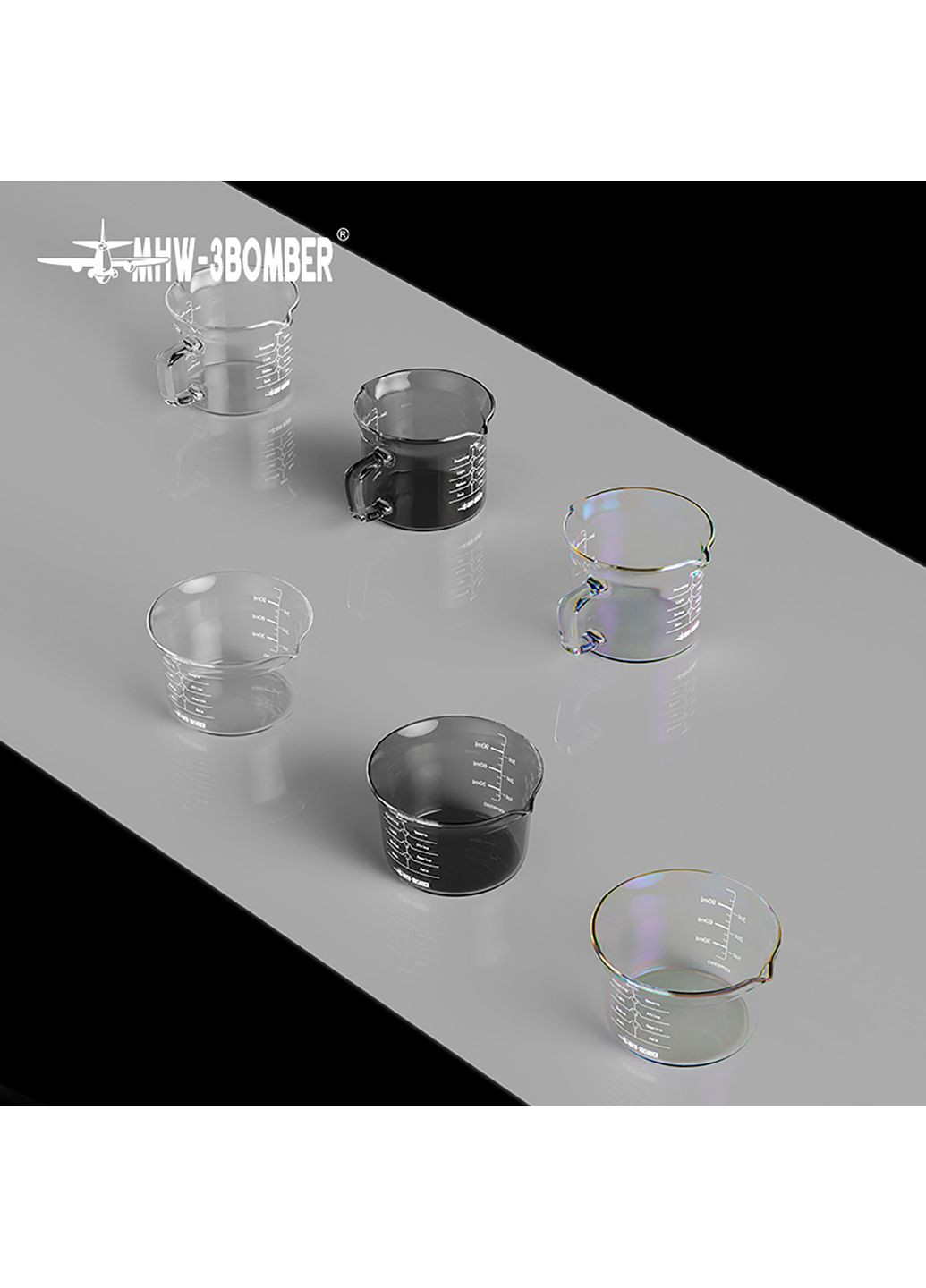 Мірна скляна ємність з подвійним носиком для еспресо Glass Measuring Cup 120 мл Мультиколор (G6588C-OS) MHW-3BOMBER (361308359)