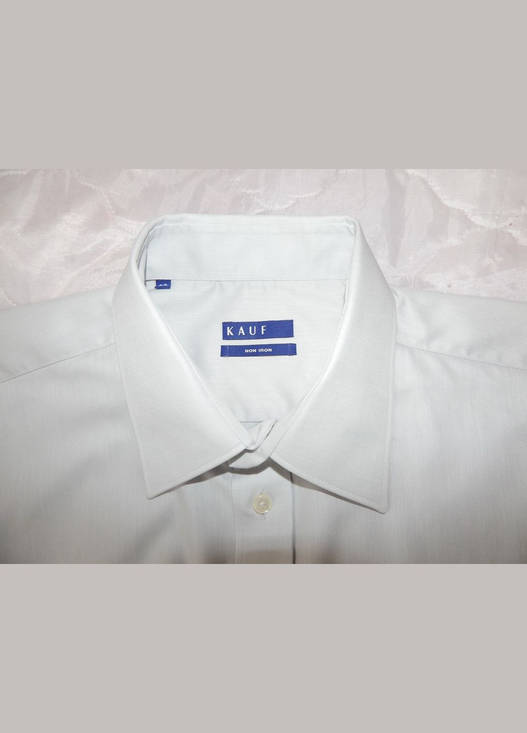 Серая классическая рубашка однотонная No Brand