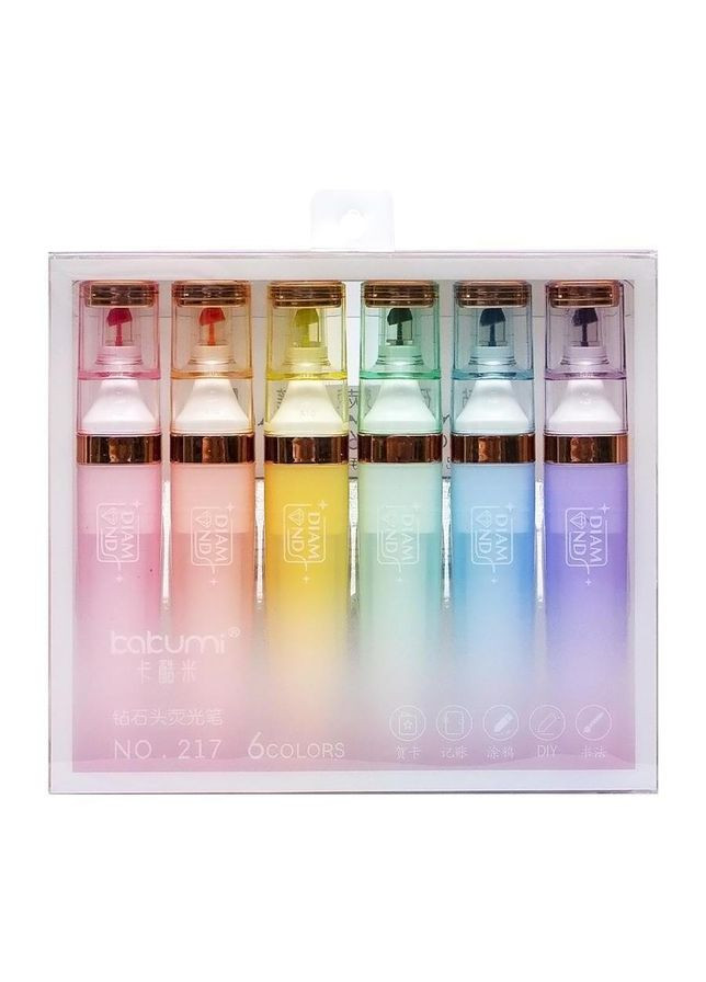 Набор фломастеров 6 цветов "Diamond" 217-6 No Brand (330602726)