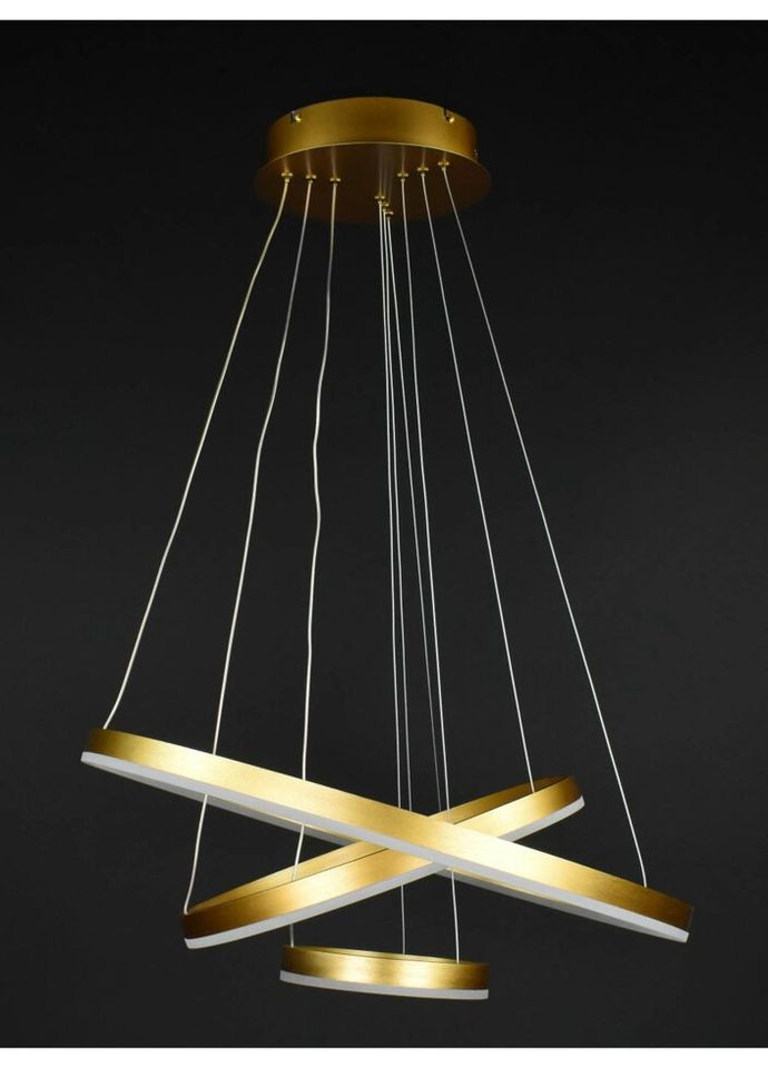 Люстра светодиодная подвесная LED светильник для квартиры на потолок лэд 27776 Золото 25-180х60х60 см. Sunnysky (324395912)