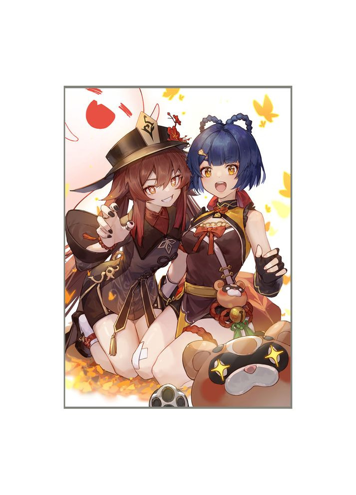 Постер плакат Ху Тао Сян Лінь Геншин удар Genshin Impact 42х29 см А3 (poster_0548) No Brand (326998075)