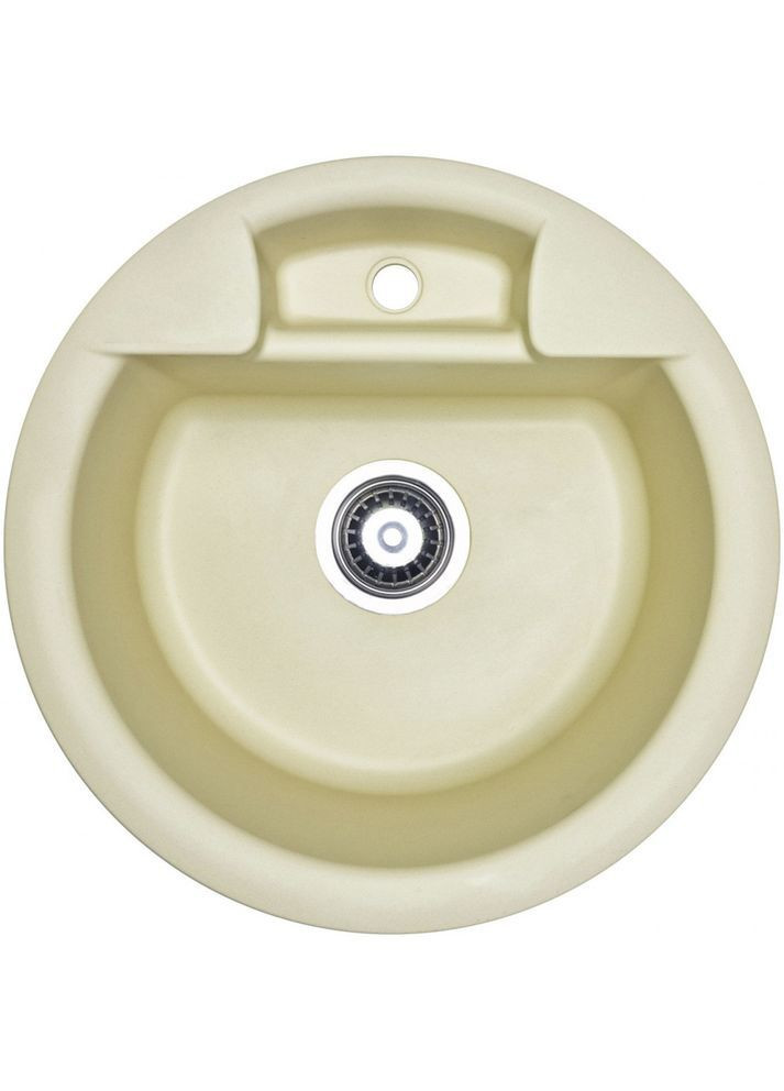 Кухонна мийка зі штучного каменю/кварцева 470х190 мм, кругла FINE Ivory Айворі (30120470190) Adamant (368157233)